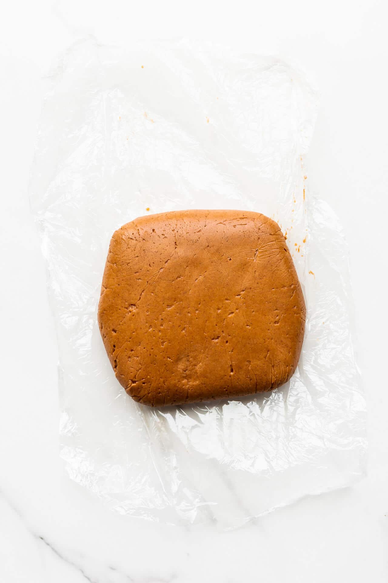 German gingerbread dough after chilling in the refrigerator, unwrapped.