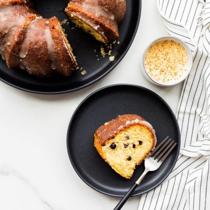 Eggnog pound cake with rum glaze The Bake School