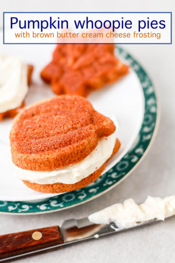Pumpkin spice whoopie pies with brown butter cream cheese frosting ...