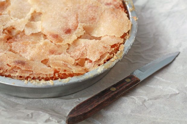 Apple yogurt cake with a crisp sugar topping