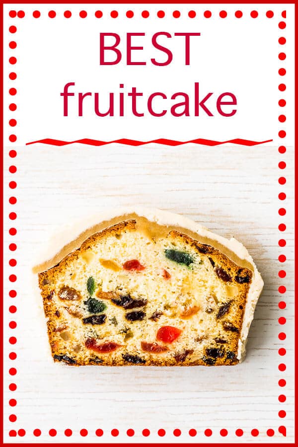 Title Best fruitcake, featuring a slice of