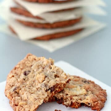 Compost cookies made with potato chips, chocolate chips and graham cracker