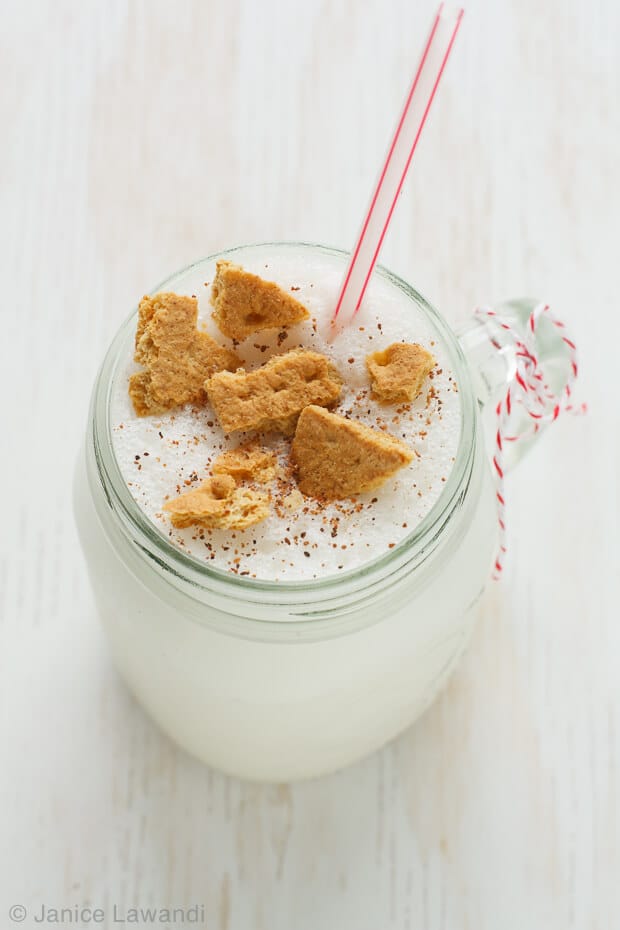 Spiked eggnog milkshake