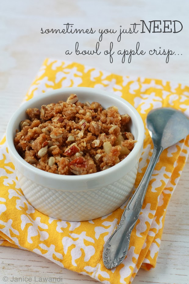 apple crisp for one | kitchen heals soul