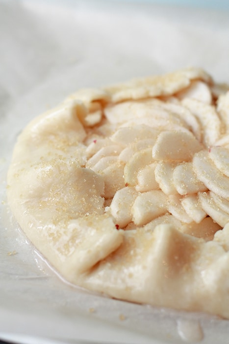 apple galette ready for the oven