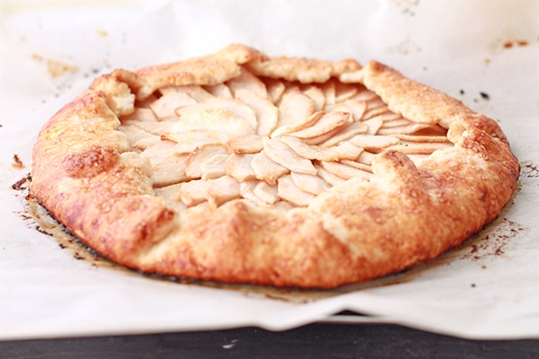 apple galette freshly baked