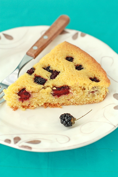 blackberry cornmeal cake