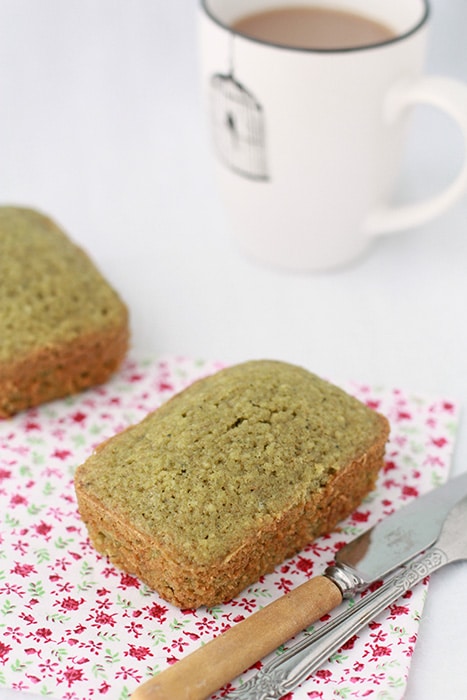 Matcha tea loaf cake