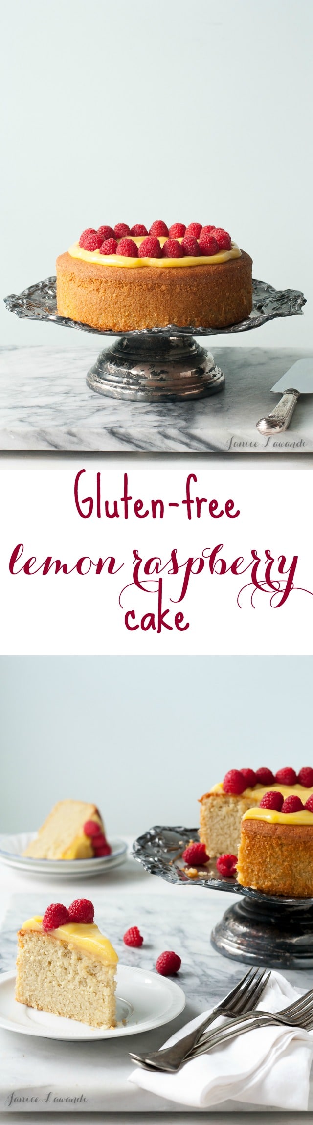 Gluten-Free lemon raspberry cake