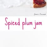 Homemade plum jam flavoured with tea and spices
