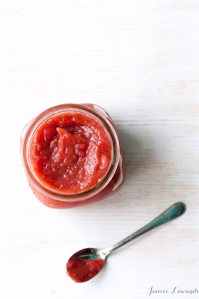 Rhubarb apple butter