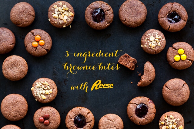 3-ingredient brownie bites with Reese