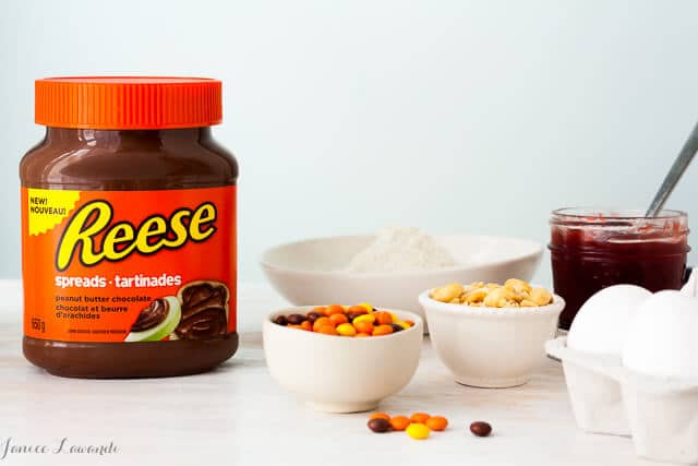 Ingredients for Reese brownie bites