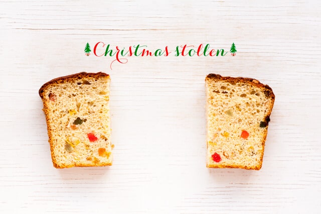 Christmas stlollen bread