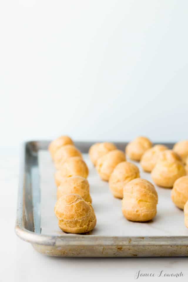 cheddar gougères | bakeschool.com