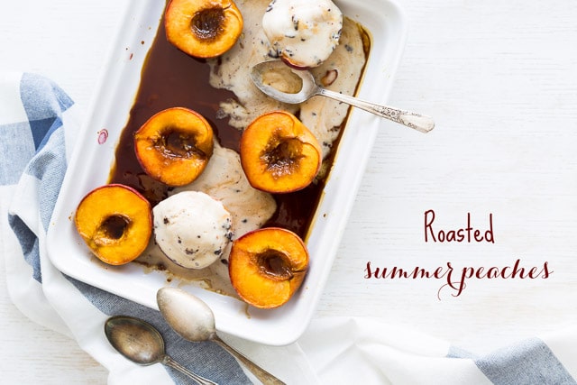 Roasted summer peaches with So Delicious | @ktchnhealssoul