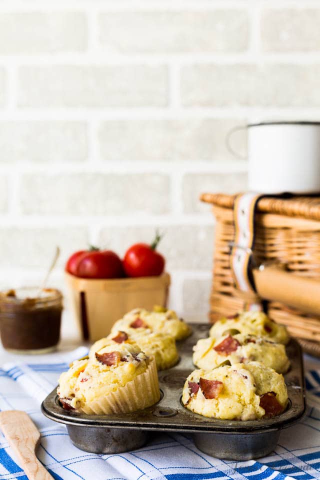 Savoury muffins with Maple Leaf Montreal Steak Spice capicollo