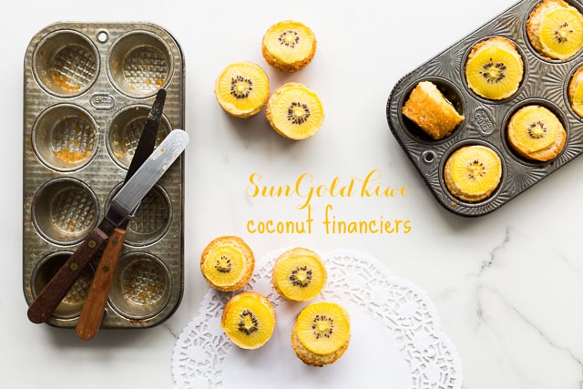 Zespri SunGold kiwi coconut financiers | @ktchnhealssoul