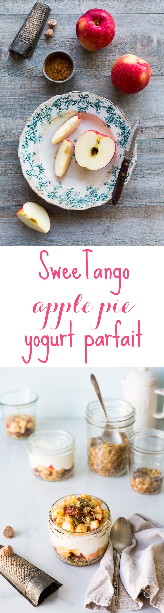 sweetango apple pie parfait with greek yogurt