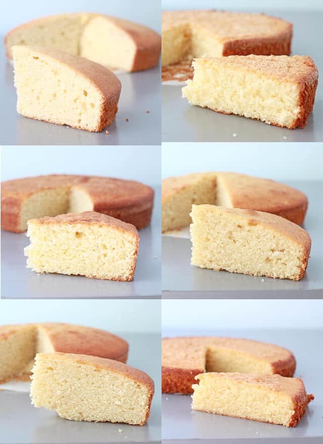 Comparing Vanilla cake crumb to find the best vanilla cake recipe ever
