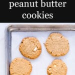 Giant chewy homemade peanut butter cookies with white chocolate chunks