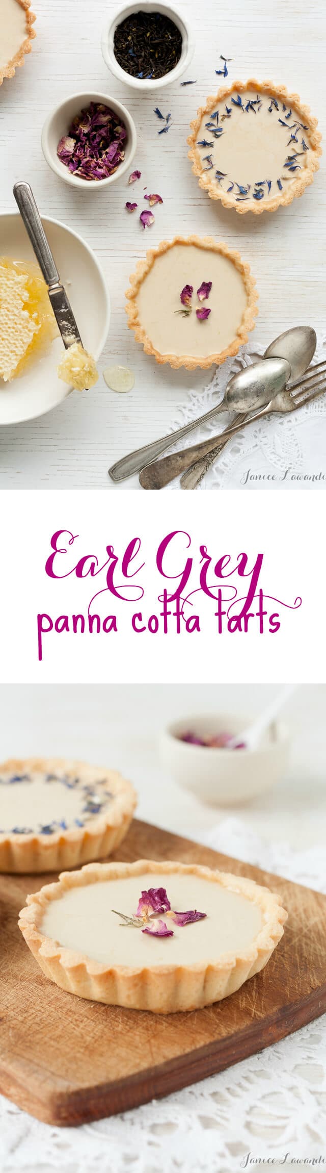 Little Earl Grey panna cotta tarts