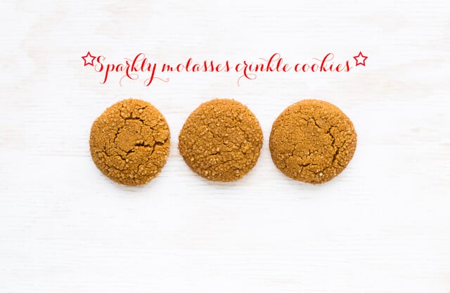 Molasses crinkle cookies - plump giant molasses cookies with a crackled finish