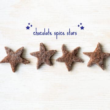 star shaped Chocolate spice cookies