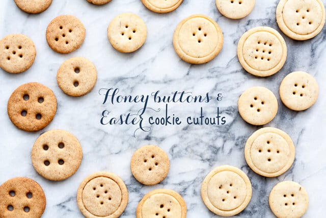 Button-shaped cookies - Honey flavoured cookies