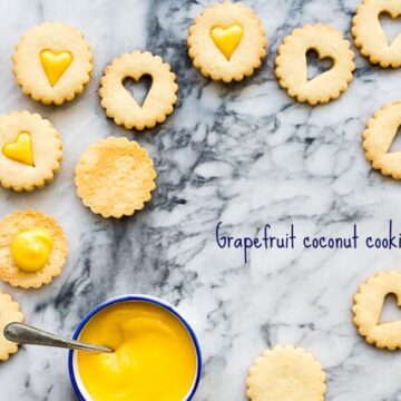 Grapefruit coconut cookies