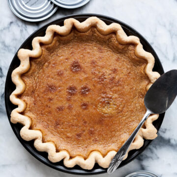 Maple syrup custard pie