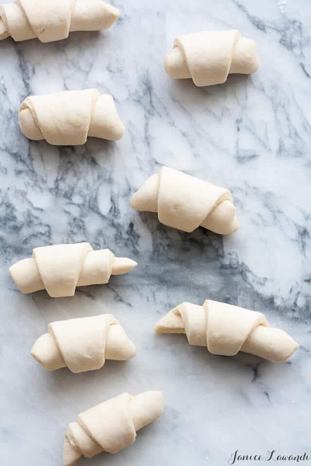 Shaping croissants