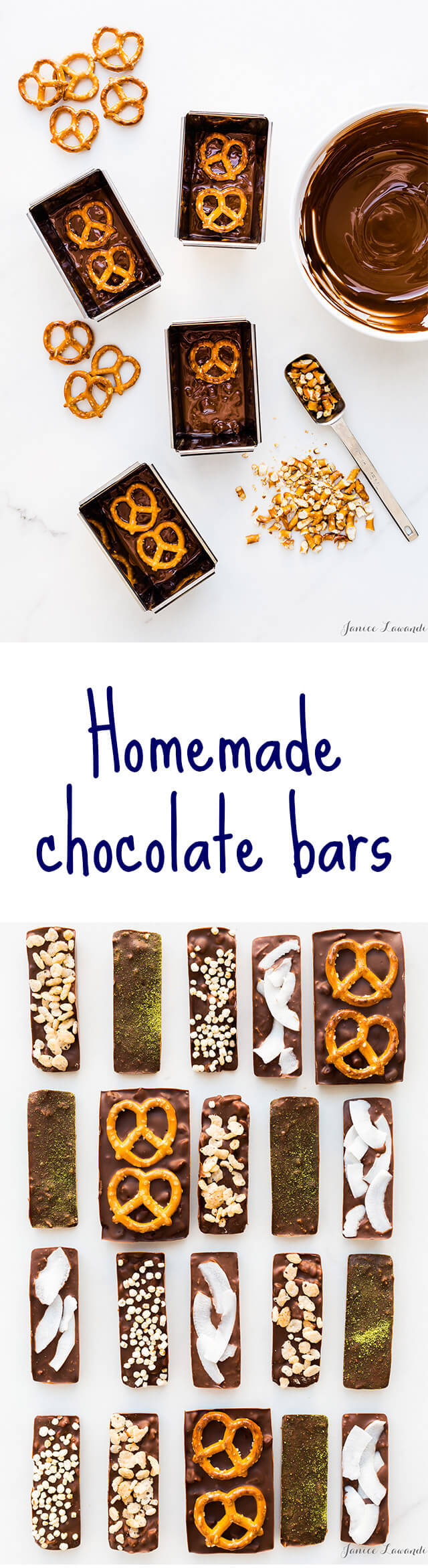 Easy homemade chocolate bars made with milk chocolate