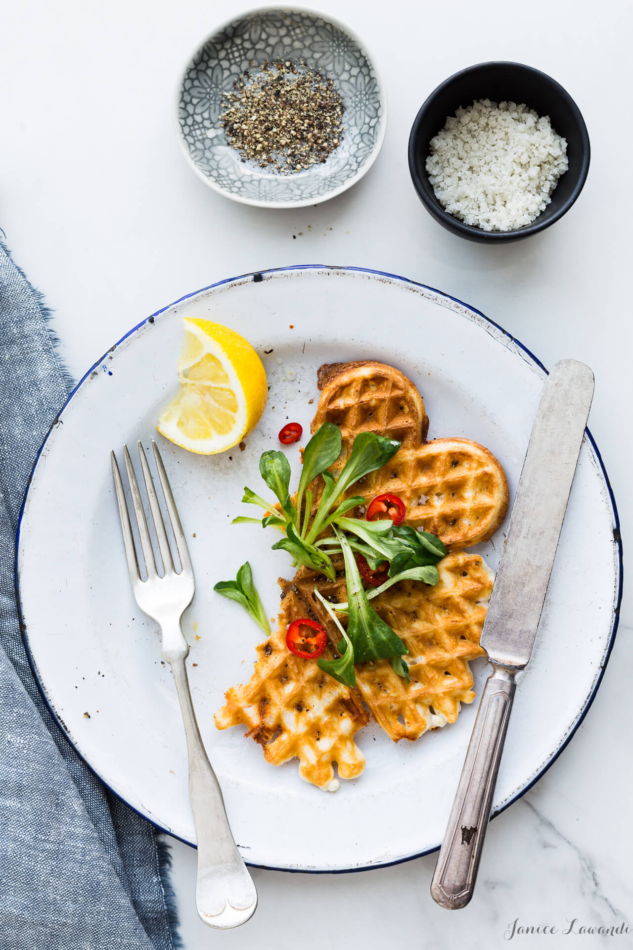 Cheese waffles for brunch