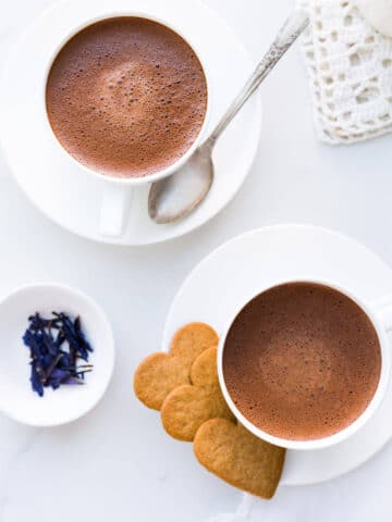 Homemade hot chocolate recipe made with real chocolate
