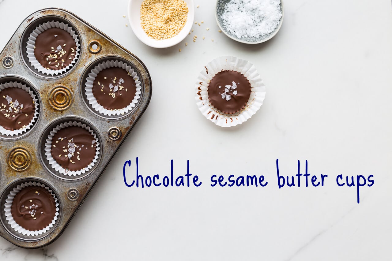 Sesame butter cups-Homemade chocolate tahini cups, just like peanut butter cups but with sesame