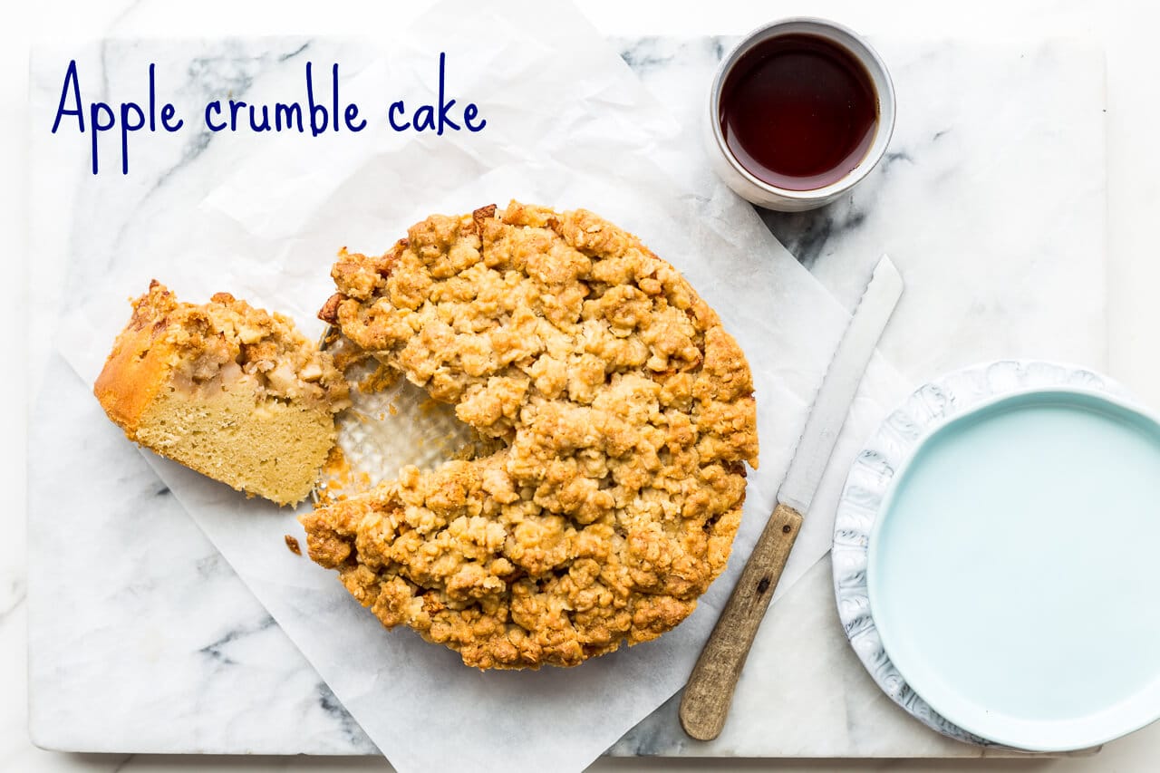 Apple Crumble Cake - Sew White