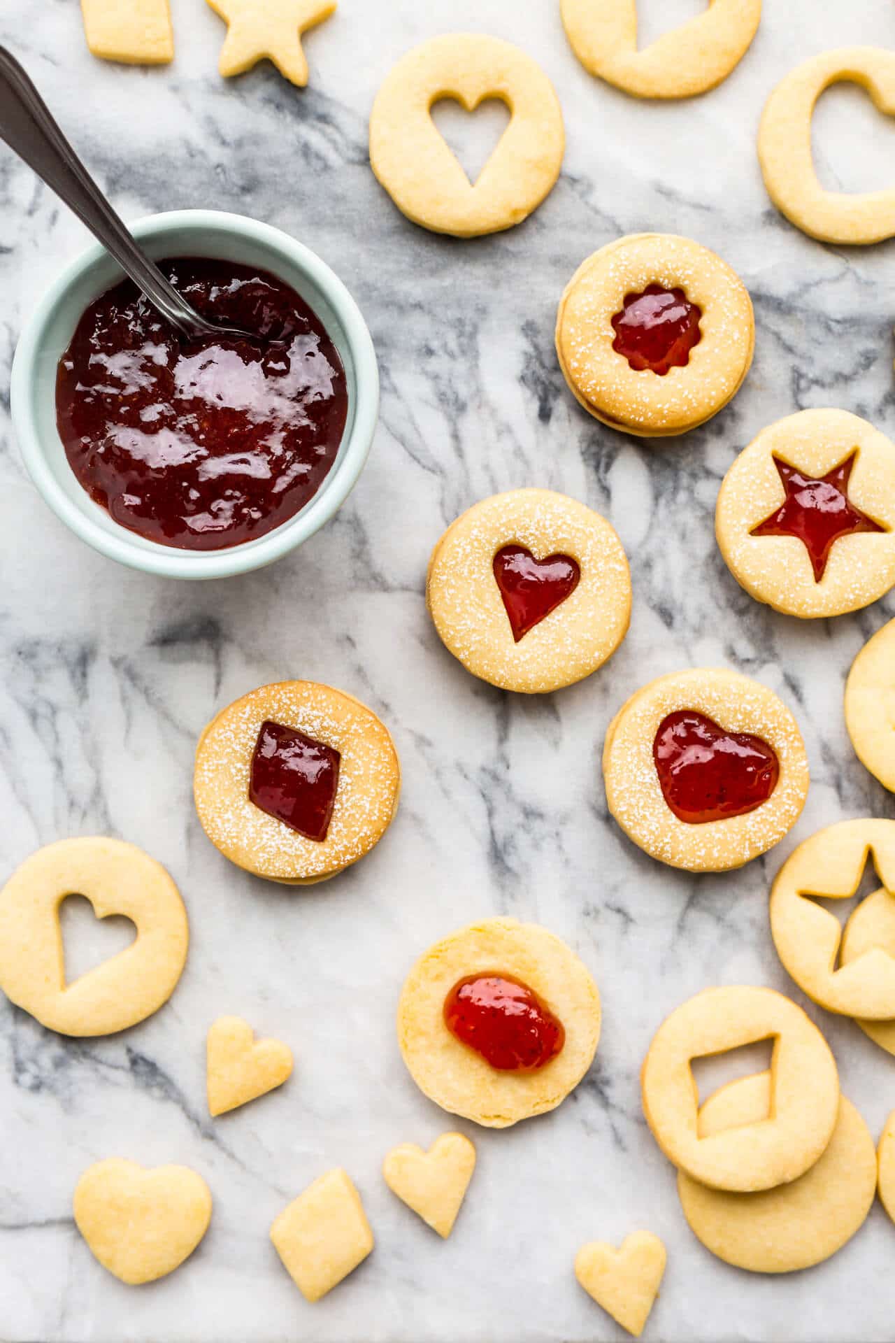 Jam-filled shortbread cookies - The Bake School