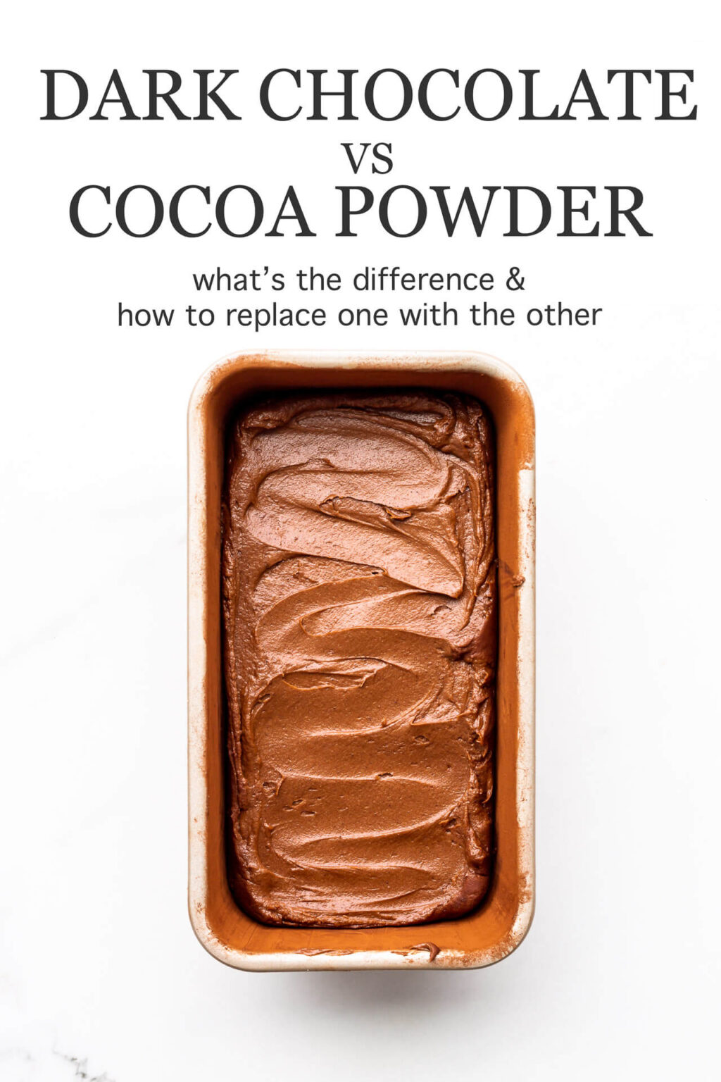 How to substitute for cocoa powder with dark chocolate The Bake School