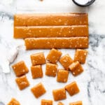 Cutting and wrapping homemade soft caramels