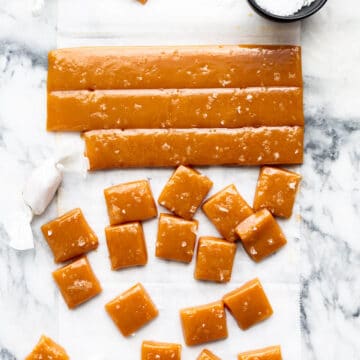 Cutting and wrapping homemade soft caramels