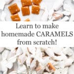 Cutting and wrapping homemade salted caramels as edible gifts