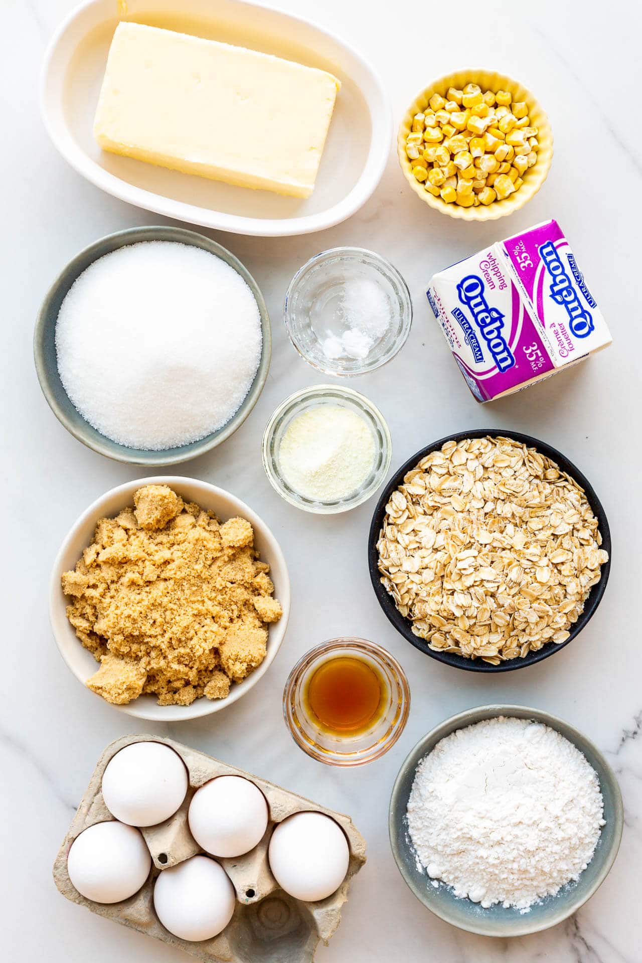 Ingredients to make Milk Bar pie.