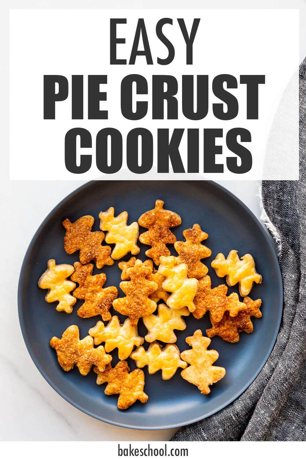 A plate of leaf-shaped pie crust cookies.