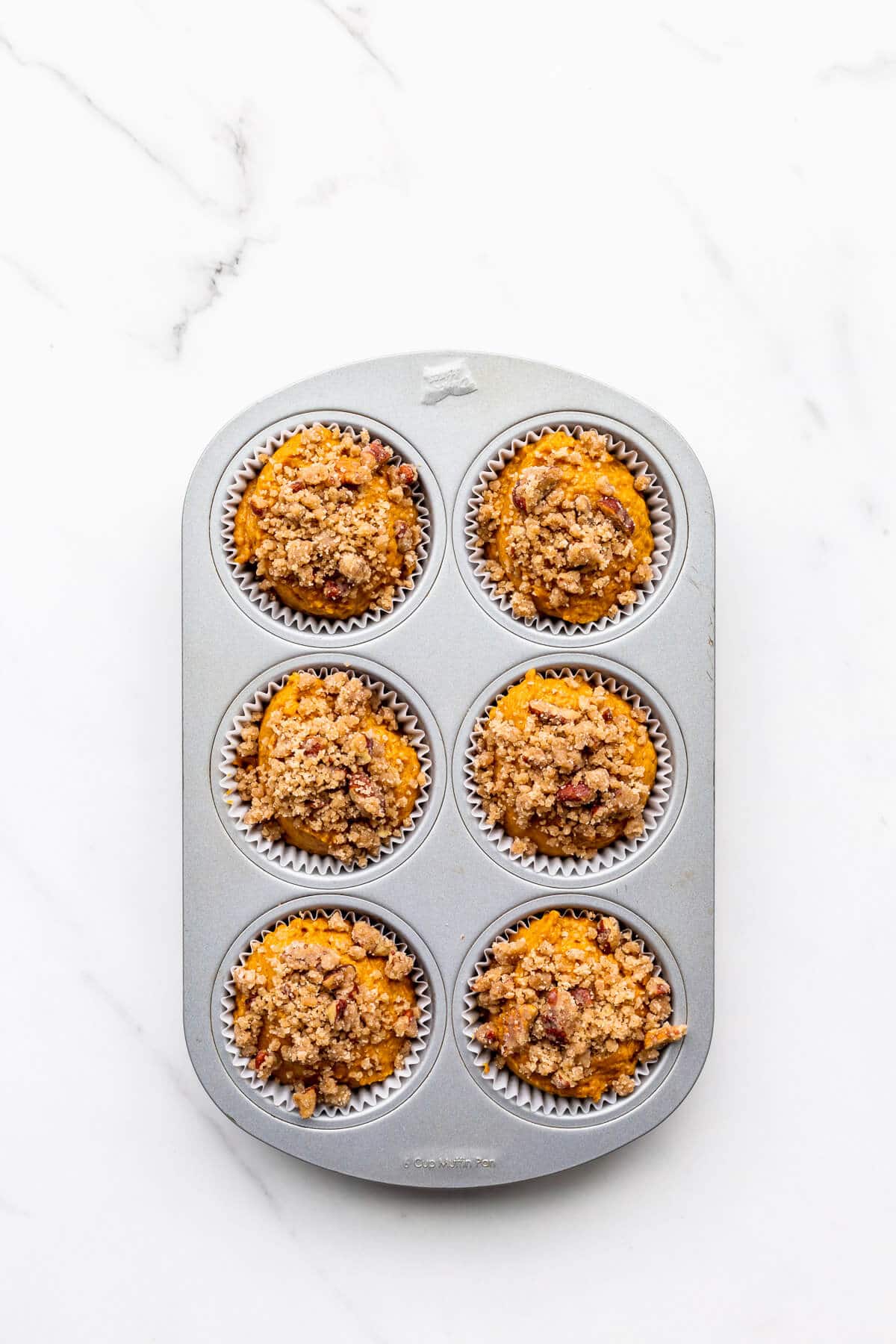Pumpkin muffins before baking.