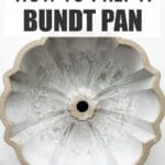 How to prepare a bundt pan to bake with by greasing and flouring the pan.