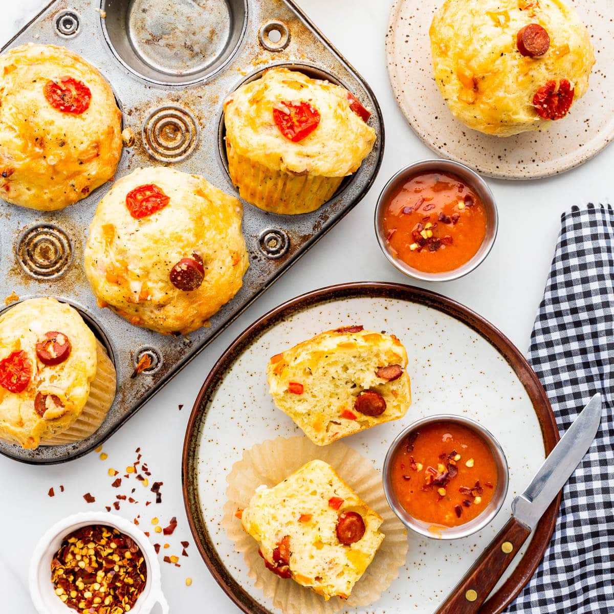 Pizza muffins - The Bake School