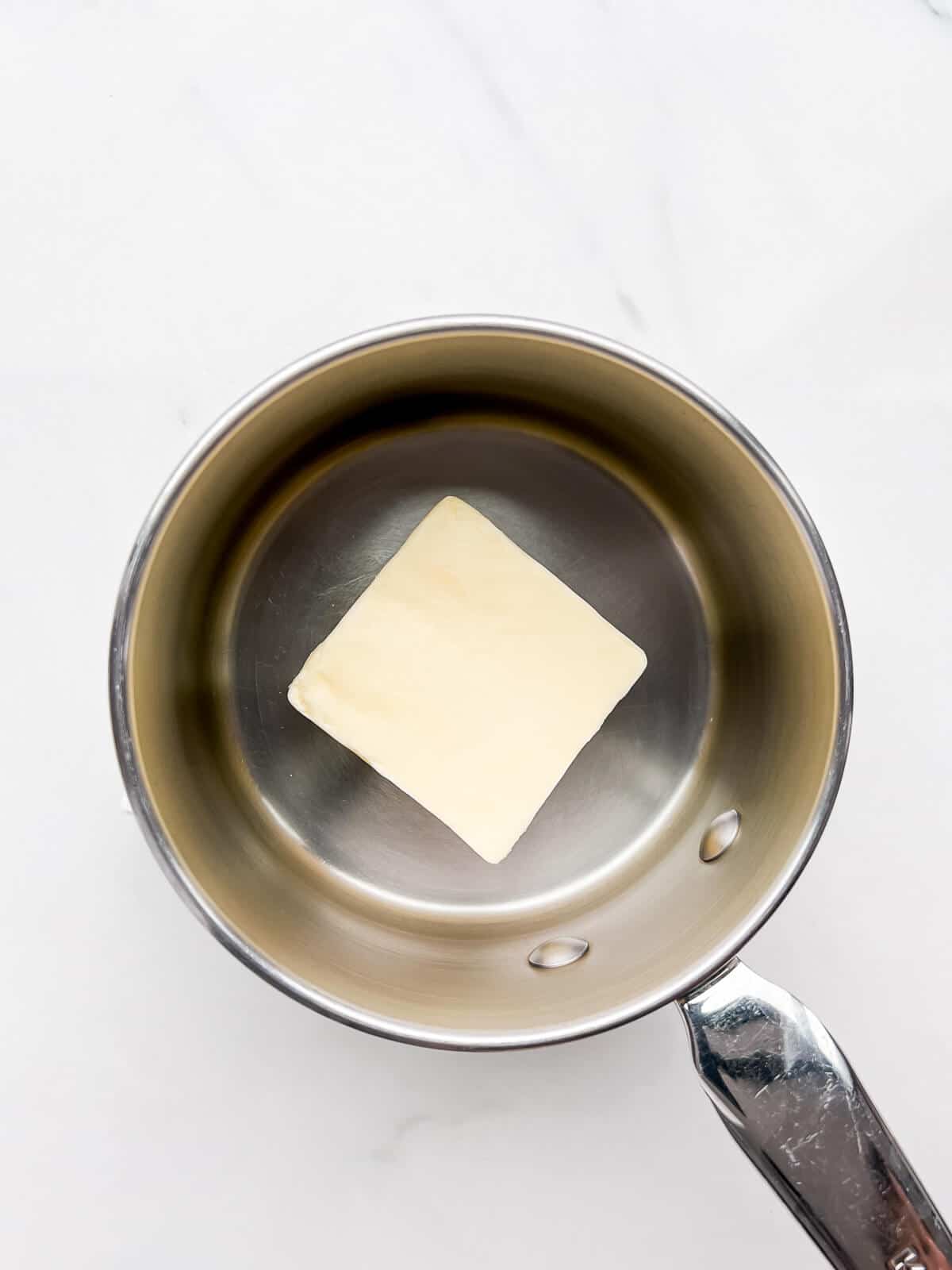 Cold butter in a saucepan to melt and make brown butter.