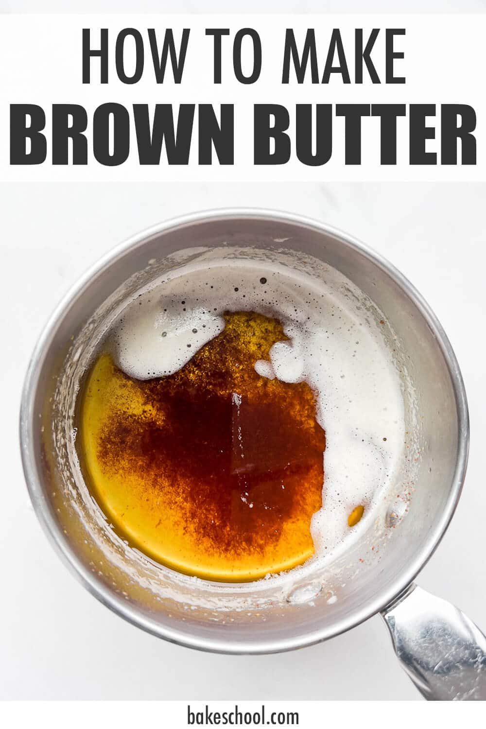 Brown butter in a saucepan.
