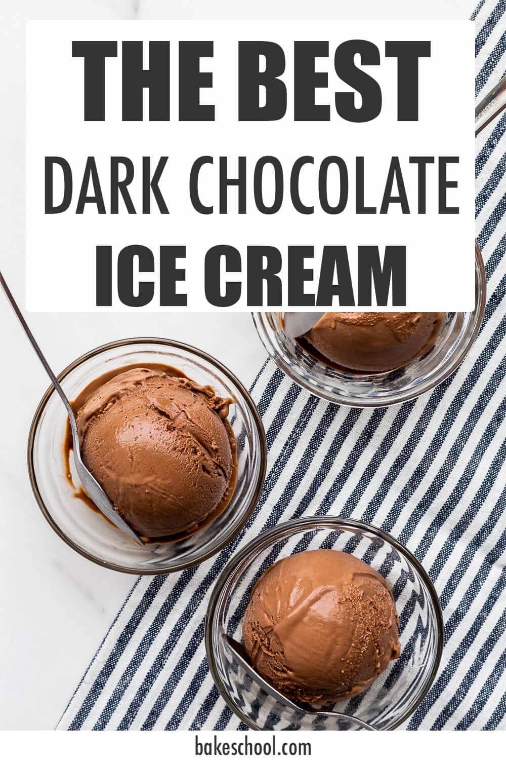 Dark chocolate ice cream The Bake School